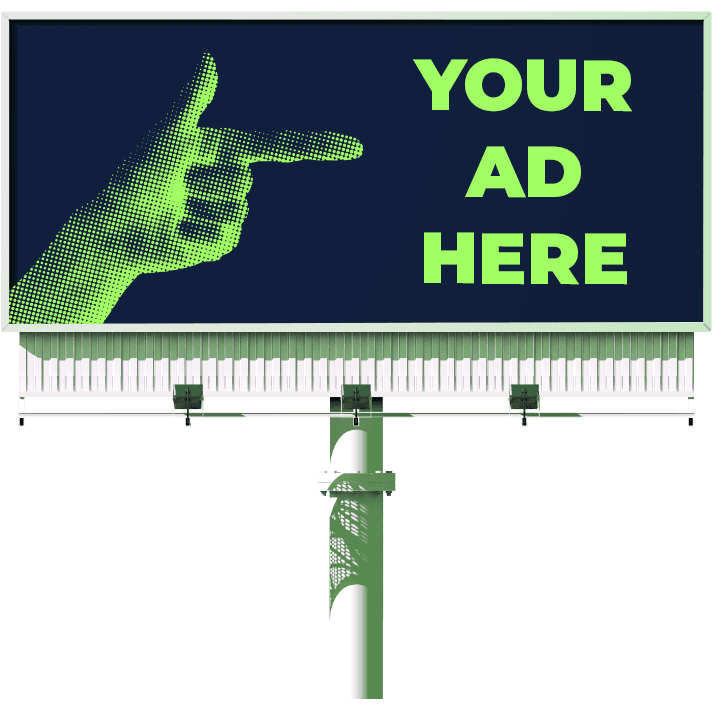 Digital billboard with vibrant city lights