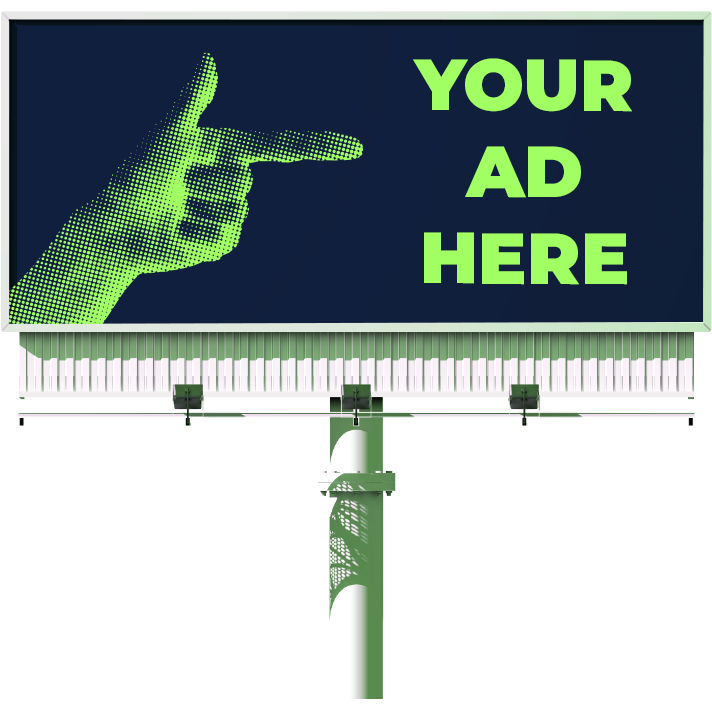 Digital billboard with vibrant city lights